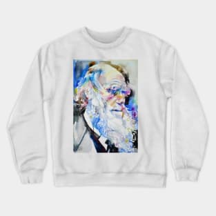 CHARLES DARWIN watercolor portrait .3 Crewneck Sweatshirt